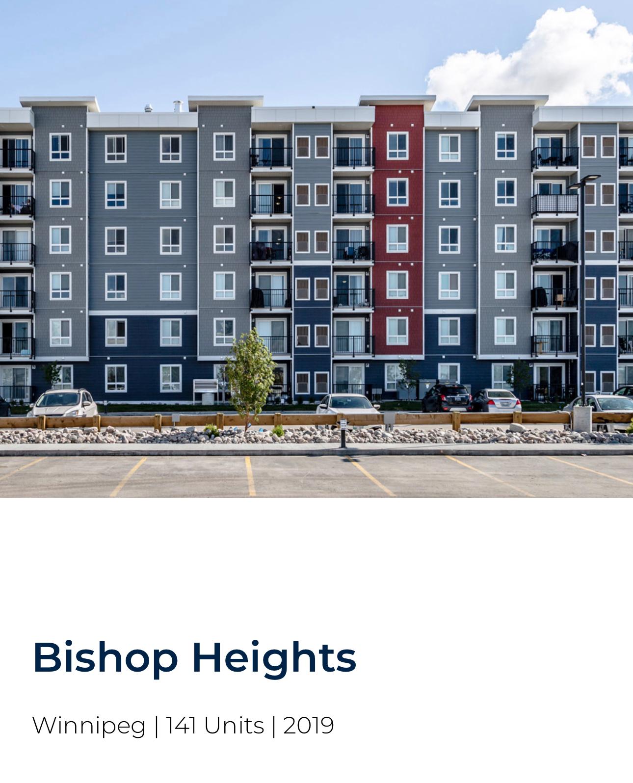 Bishop Heights residential building steel framing Winnipeg
