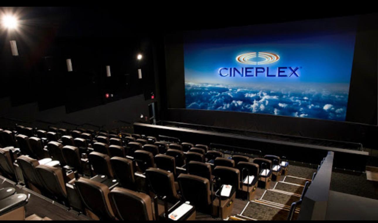 Cineplex theatre interior acoustic ceiling Alberta