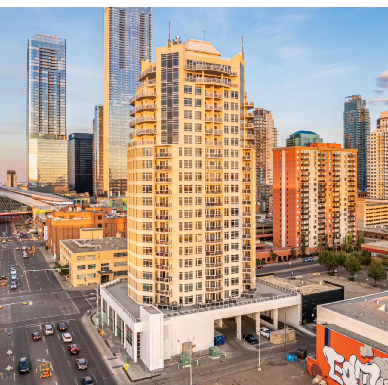 Downtown high rise condominium multi floor drywall Edmonton
