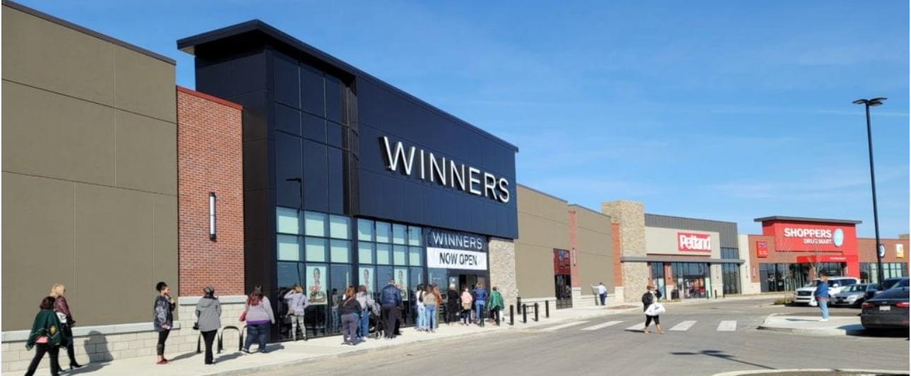 Winners TJX Canada steel framing exterior Alberta